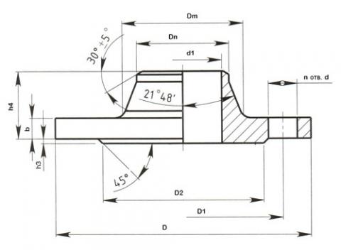 Фланец гост 12821-80 чертеж